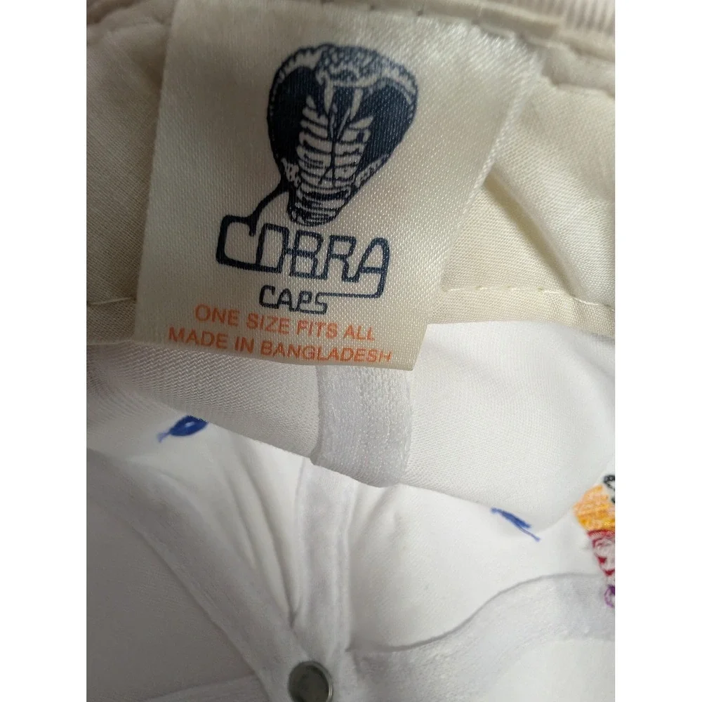 NASCAR Hat Cap Snap Back Mens One Size White Blue Racing Clevite 77 Embroidered